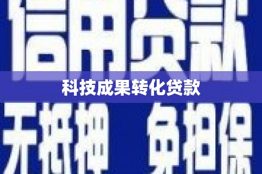 新蔡科技成果转化贷款