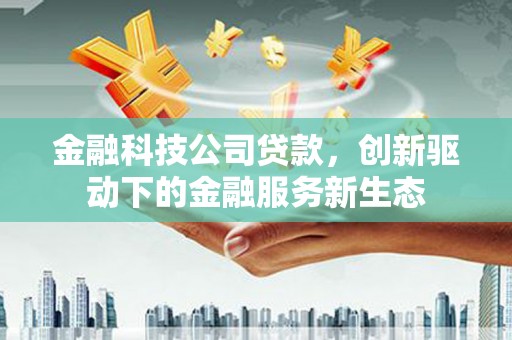 新蔡金融科技公司贷款，创新驱动下的金融服务新生态