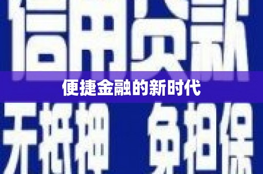 新蔡便捷金融的新时代