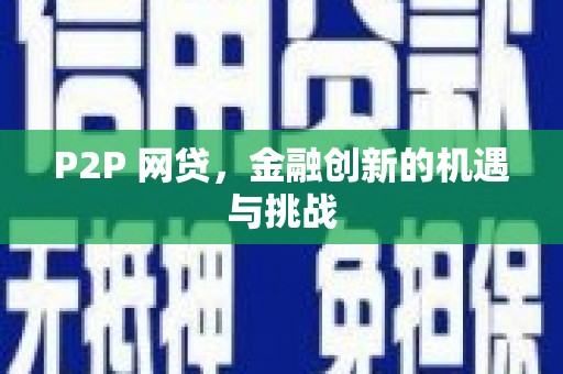 新蔡P2P 网贷，金融创新的机遇与挑战