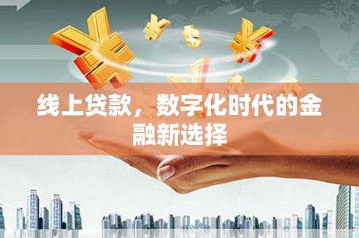 新蔡线上贷款，数字化时代的金融新选择