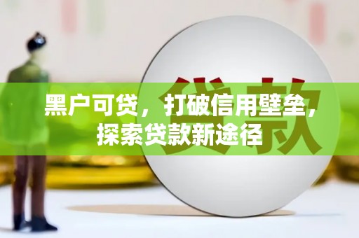 新蔡黑户可贷，打破信用壁垒，探索贷款新途径