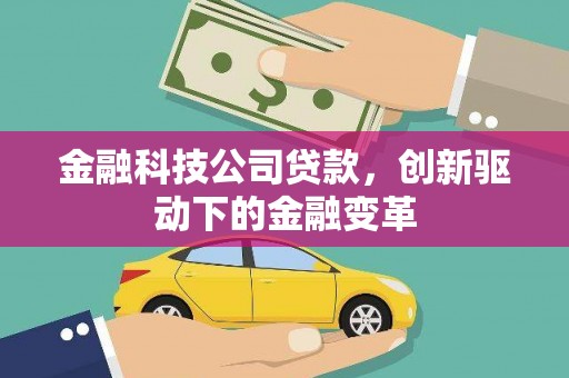 新蔡金融科技公司贷款，创新驱动下的金融变革