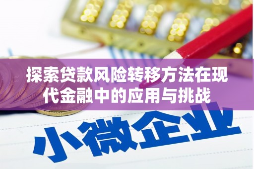 新蔡探索贷款风险转移方法在现代金融中的应用与挑战