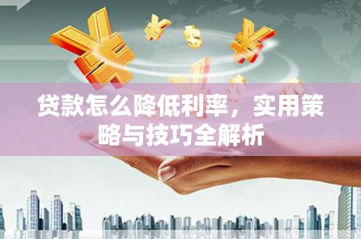新蔡贷款怎么降低利率，实用策略与技巧全解析
