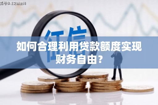 新蔡如何合理利用贷款额度实现财务自由？