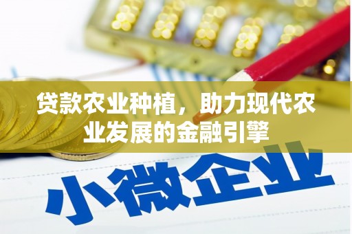 新蔡贷款农业种植，助力现代农业发展的金融引擎