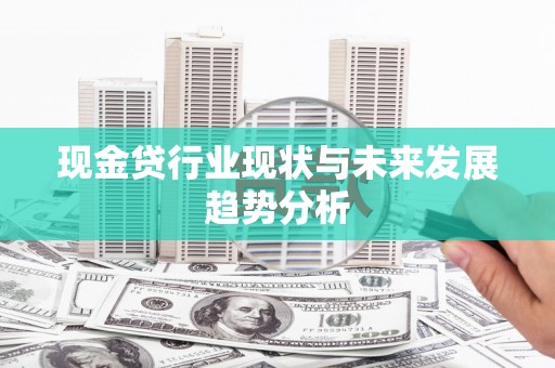 新蔡现金贷行业现状与未来发展趋势分析