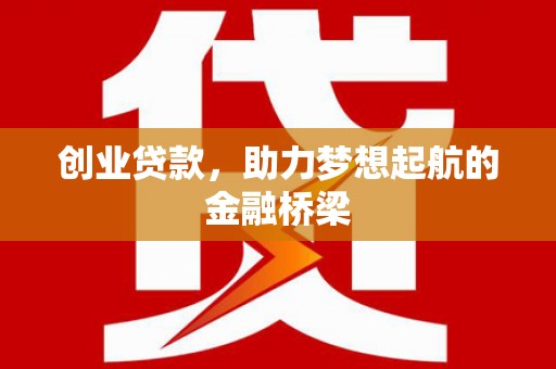新蔡创业贷款，助力梦想起航的金融桥梁