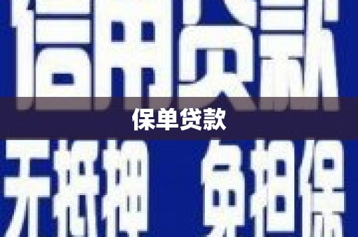 新蔡保单贷款