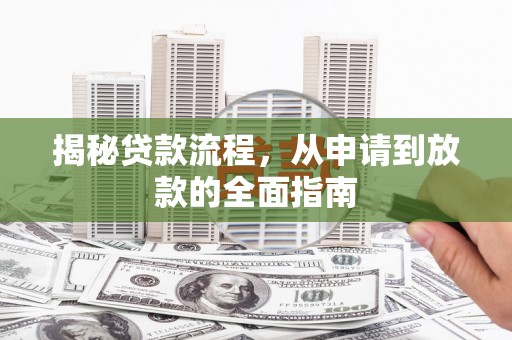 新蔡揭秘贷款流程，从申请到放款的全面指南