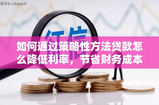新蔡如何通过策略性方法贷款怎么降低利率，节省财务成本