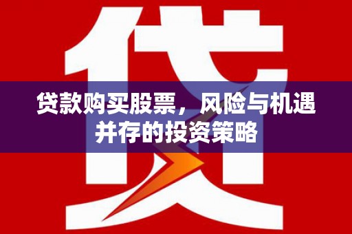 新蔡贷款购买股票，风险与机遇并存的投资策略