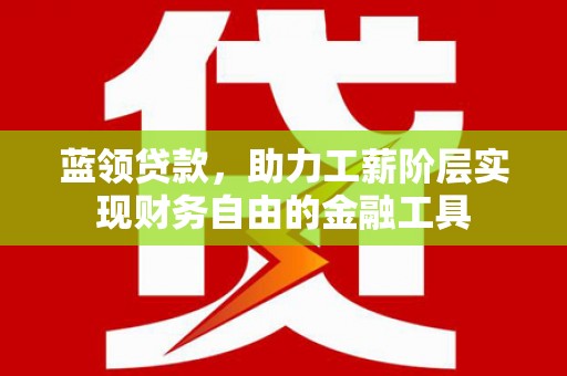 新蔡蓝领贷款，助力工薪阶层实现财务自由的金融工具