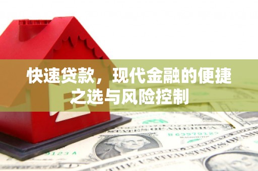 新蔡快速贷款，现代金融的便捷之选与风险控制