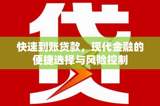 新蔡快速到账贷款，现代金融的便捷选择与风险控制