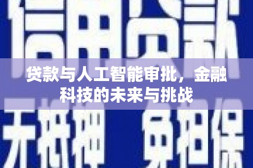 新蔡贷款与人工智能审批，金融科技的未来与挑战