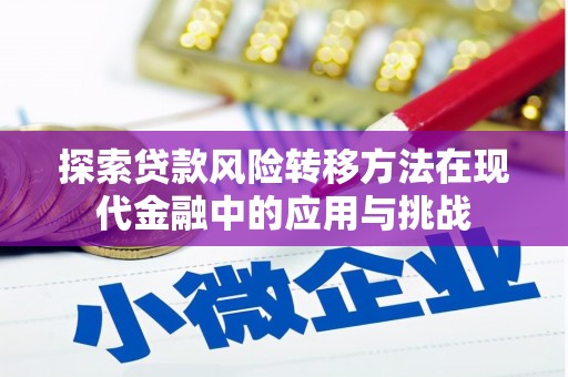 新蔡探索贷款风险转移方法在现代金融中的应用与挑战