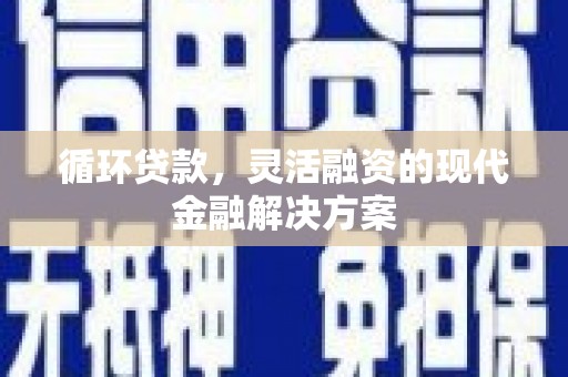 新蔡循环贷款，灵活融资的现代金融解决方案