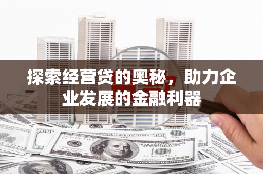 新蔡探索经营贷的奥秘，助力企业发展的金融利器