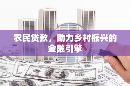 新蔡农民贷款，助力乡村振兴的金融引擎