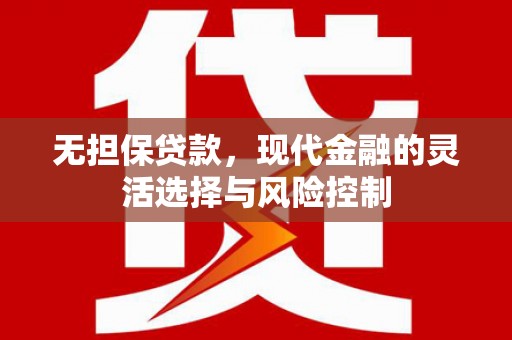 新蔡无担保贷款，现代金融的灵活选择与风险控制