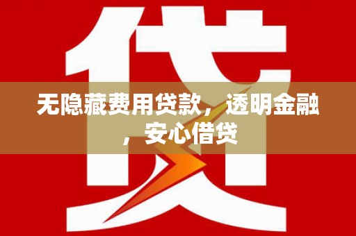 新蔡无隐藏费用贷款，透明金融，安心借贷