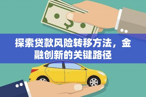 新蔡探索贷款风险转移方法，金融创新的关键路径