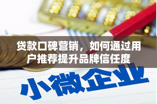 新蔡贷款口碑营销，如何通过用户推荐提升品牌信任度