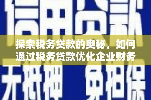 新蔡探索税务贷款的奥秘，如何通过税务贷款优化企业财务