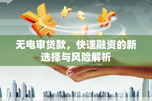 新蔡无电审贷款，快速融资的新选择与风险解析