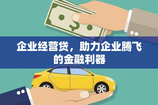 新蔡企业经营贷，助力企业腾飞的金融利器