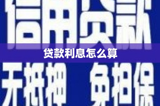新蔡贷款利息怎么算