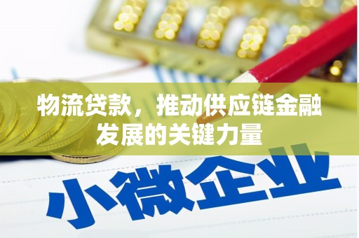 新蔡物流贷款，推动供应链金融发展的关键力量