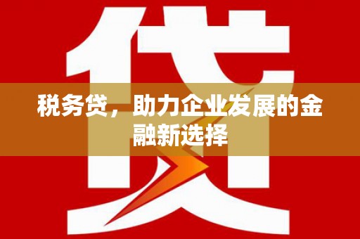 新蔡税务贷，助力企业发展的金融新选择