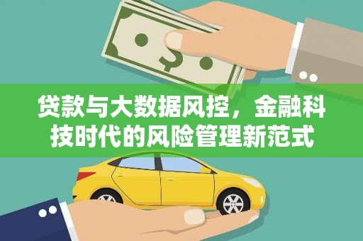 新蔡贷款与大数据风控，金融科技时代的风险管理新范式