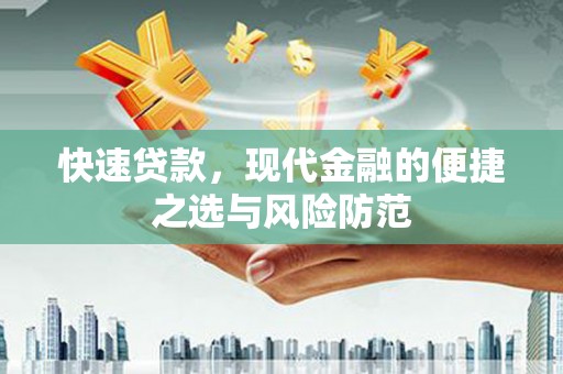 新蔡快速贷款，现代金融的便捷之选与风险防范