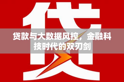 新蔡贷款与大数据风控，金融科技时代的双刃剑