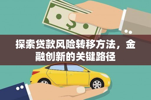 新蔡探索贷款风险转移方法，金融创新的关键路径