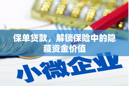 新蔡保单贷款，解锁保险中的隐藏资金价值