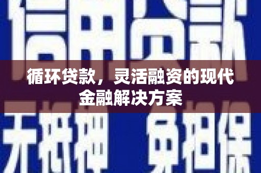 新蔡循环贷款，灵活融资的现代金融解决方案