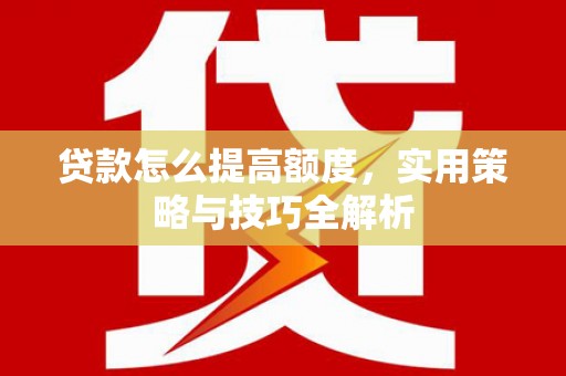新蔡贷款怎么提高额度，实用策略与技巧全解析