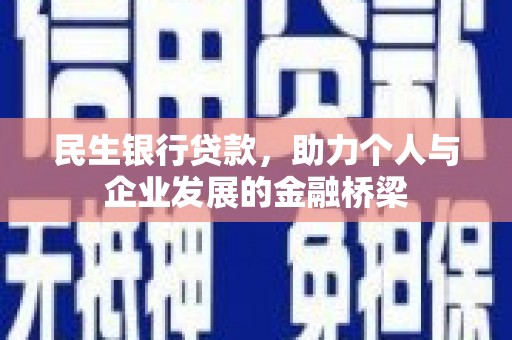 新蔡民生银行贷款，助力个人与企业发展的金融桥梁
