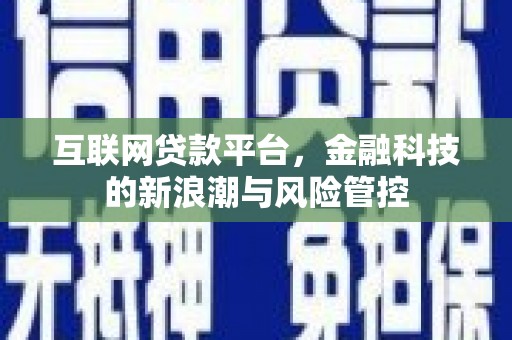 新蔡互联网贷款平台，金融科技的新浪潮与风险管控