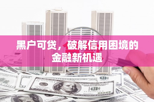 新蔡黑户可贷，破解信用困境的金融新机遇