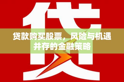 新蔡贷款购买股票，风险与机遇并存的金融策略