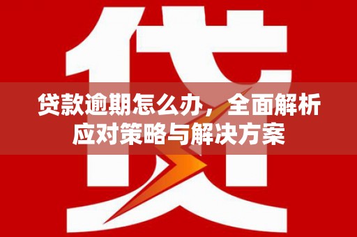 新蔡贷款逾期怎么办，全面解析应对策略与解决方案