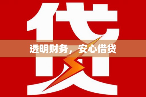 新蔡透明财务，安心借贷